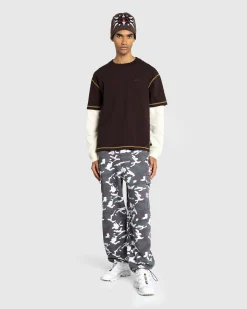 Awake NY Waffle Long-Sleeve Washed Brown- Tops