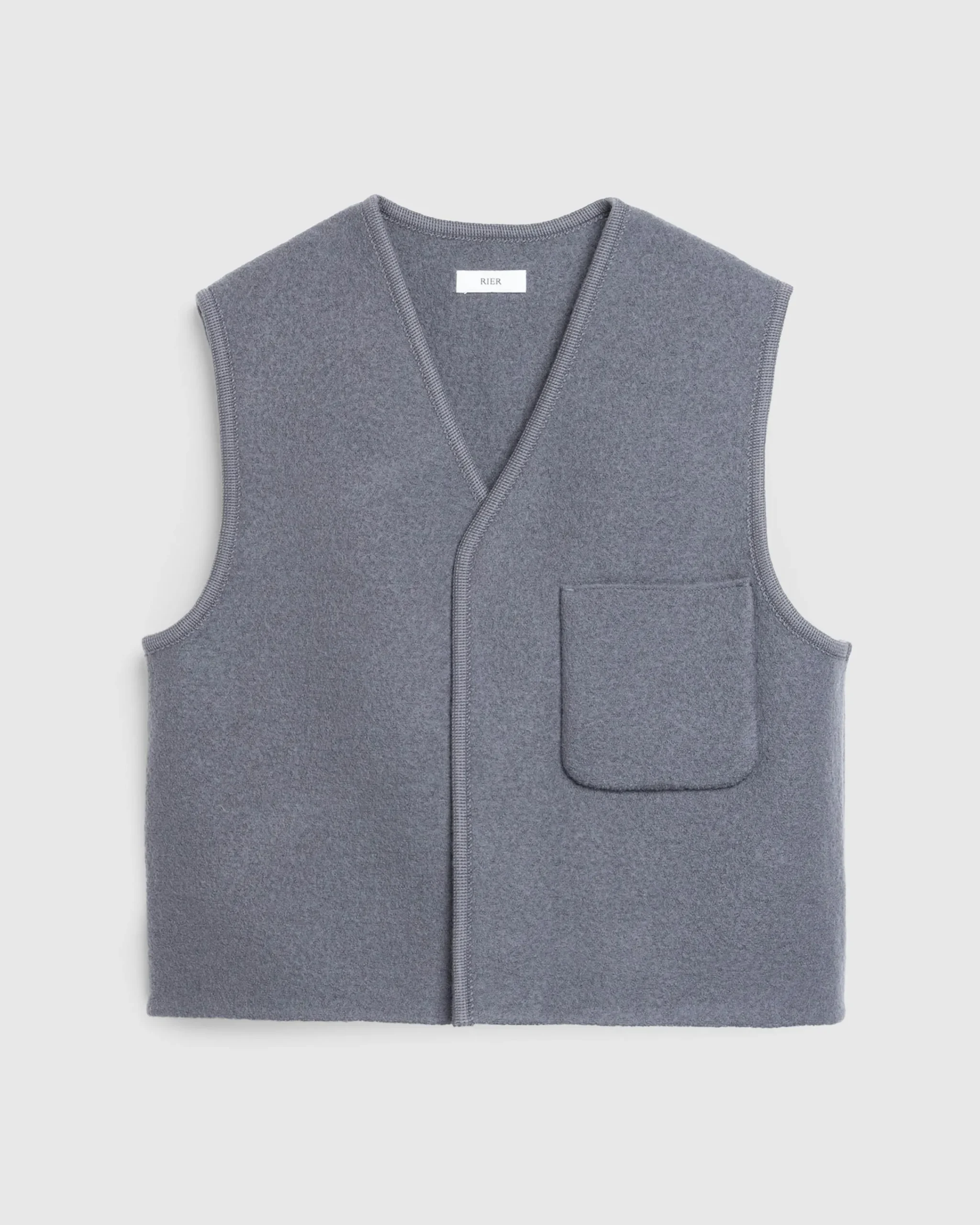 Rier Walker Compact City Gilet Castlerock Felted- Knitwear