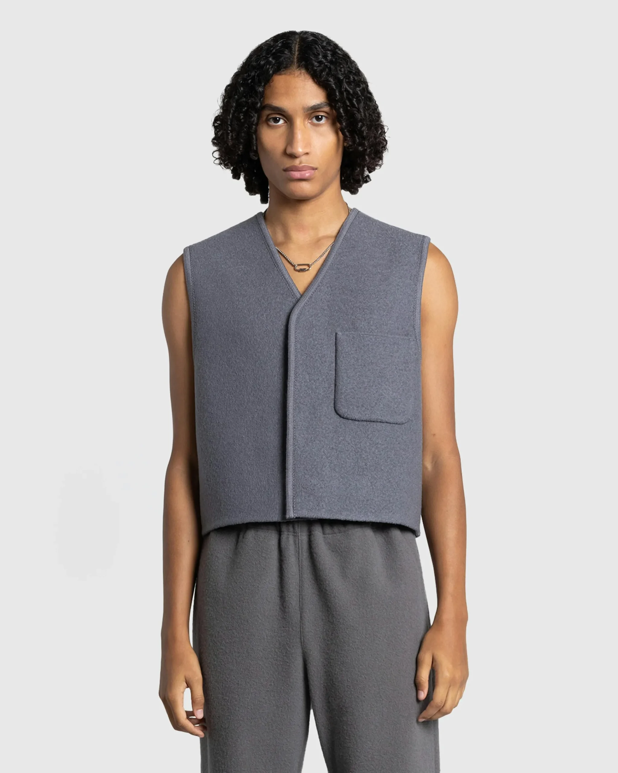 Rier Walker Compact City Gilet Castlerock Felted- Knitwear