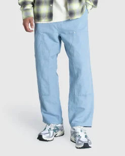 Carhartt WIP Walter Double Knee Pant Misty Sky/Rinsed- Pants