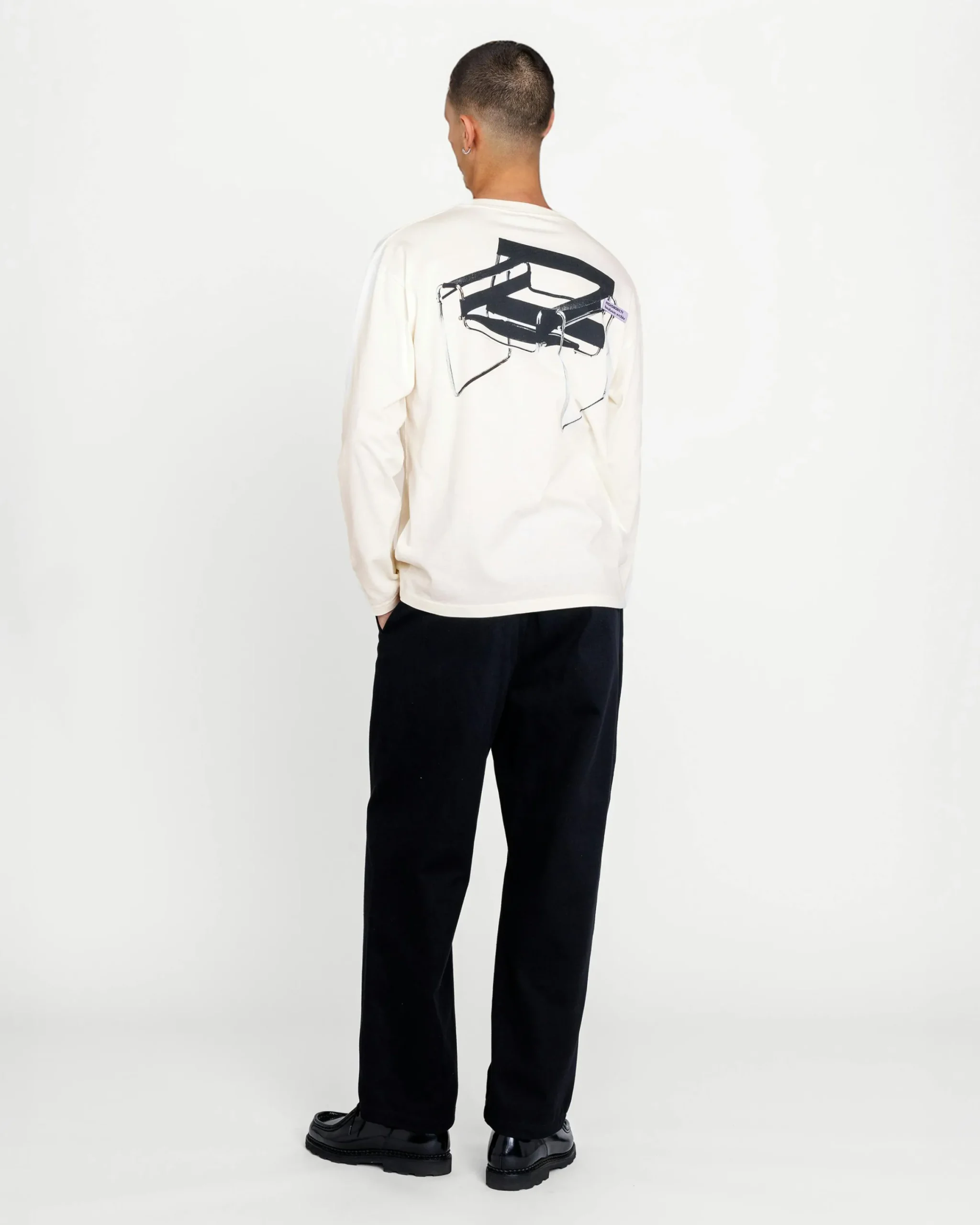 Highsnobiety Wassily Long-Sleeve T-Shirt Warm White- Shirts