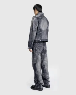 CAMPERLAB Wavy Denim Jacket Black/Gray- Outerwear