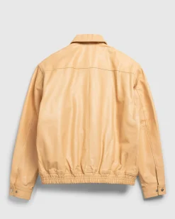 Highsnobiety HS05 Waxed Leather Bomber Sand- Outerwear