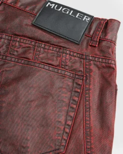 Mugler Waxed Spiral Baggy Jeans- Pants
