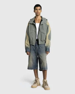 Acne Studios Windbreaker Jacket Olive Green- Outerwear