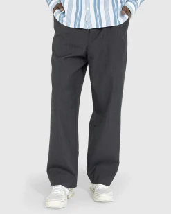 Acne Studios Wool Blend Tailored Trousers Dark Grey Melange- Pants