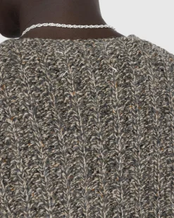 Maison Margiela Wool Gilet Medium Brown- Knitwear