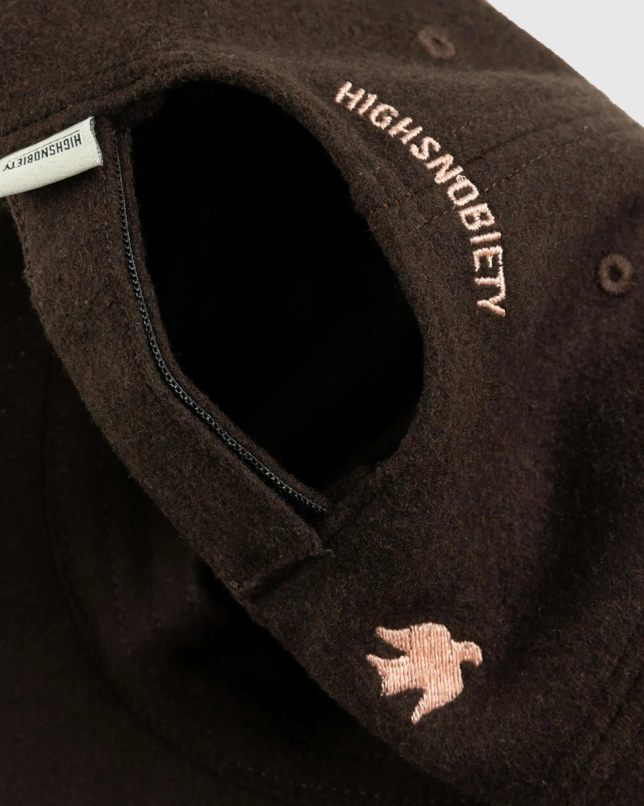 Sant Ambroeus Wool Logo Cap Dark Brown- Hats
