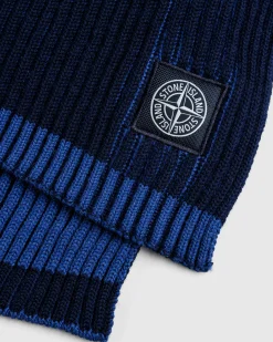 Stone Island Wool Scarf Navy Blue- Scarves