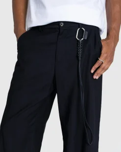 Jil Sander Woven Leather Keychain- Keychains