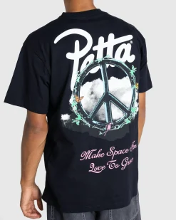 Patta Xerox Peace T-Shirt Black- Tops