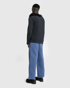 Y/Project Zip Insert High Neck Pullover Dark Grey- Knitwear